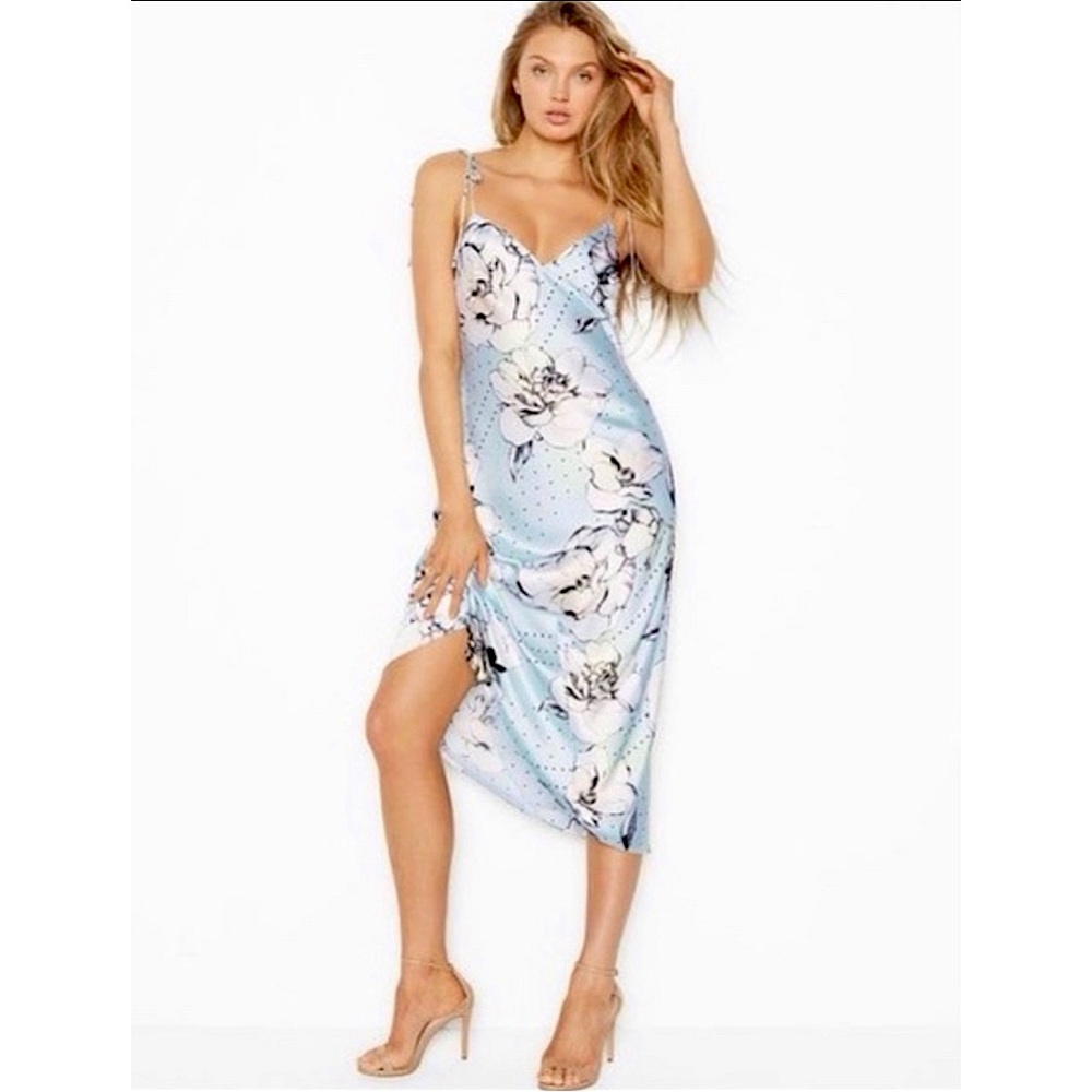 Victoria’s Secret Floral Satin Slip Dress